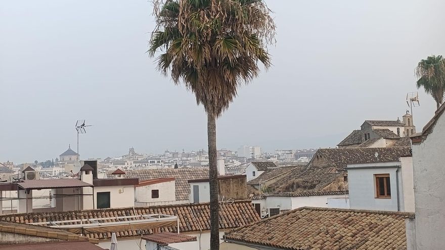 Córdoba continúa bajo el humo de los incendios de Ávila y Madrid, con una calidad de aire desfavorable