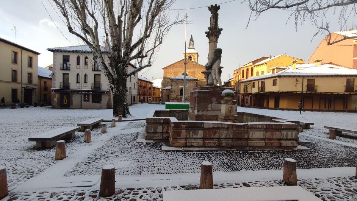 Nieve en León capital.