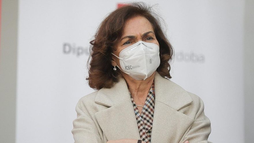 La vicepresidenta primera del Gobierno, Carmen Calvo.