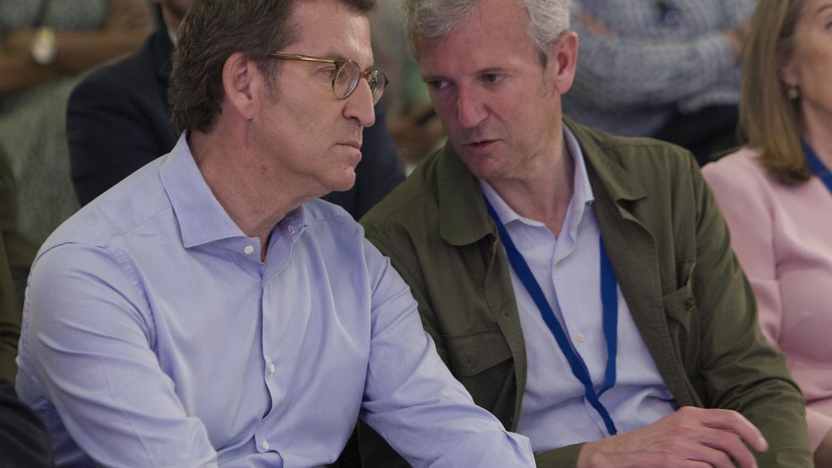 El líder estatal del PP, Alberto Núñez Feijóo, y Alfonso Rueda, hasta ahora vicepresidente primero de la Xunta de Galicia.