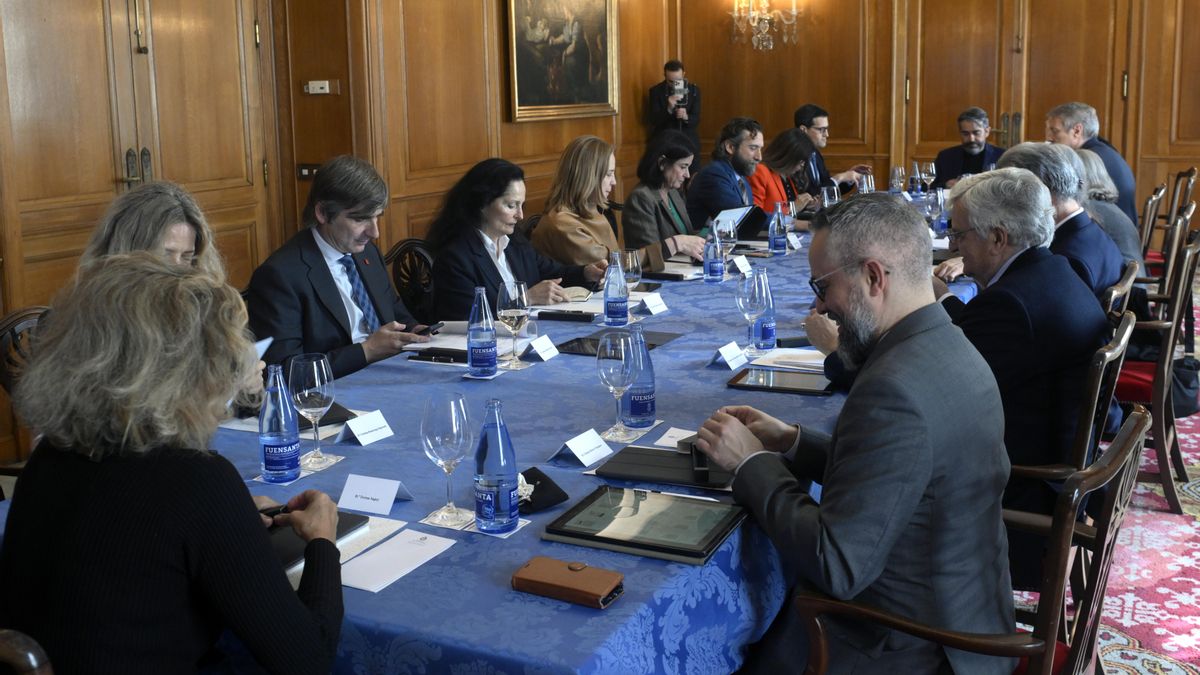 Los miembros del jurado del Premio Princesa de las Artes 2026, este martes, en Oviedo.