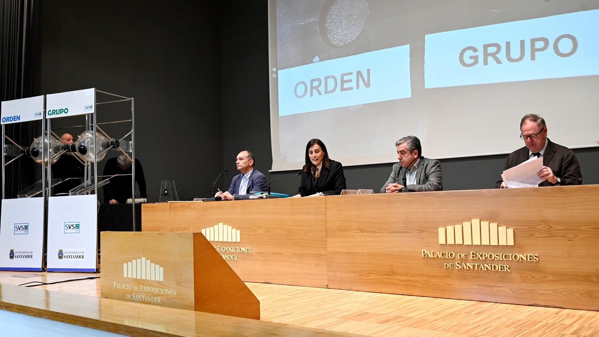 Segundo sorteo de VPO del Alisal celebrado este viernes en el Palacio de Exposiciones y presidido por la alcaldesa de Santander, Gema Igual.