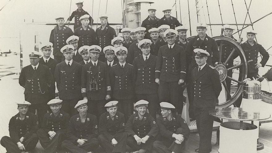 Tripulación del velero 'Horst Wessel'.
