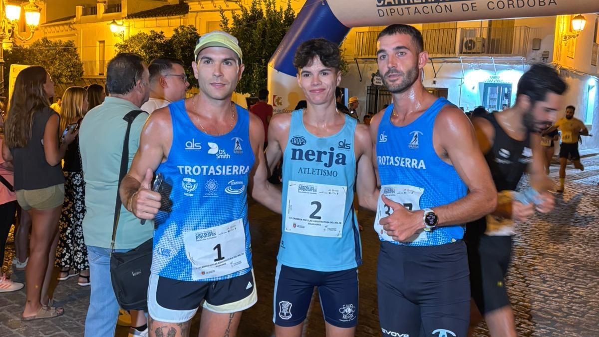 Podio masculino en la XI Carrera Popular de Bujalance