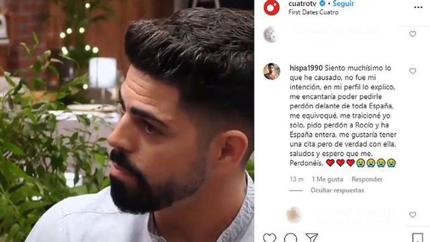 Mensaje de José María en el Instagram de Cuatro