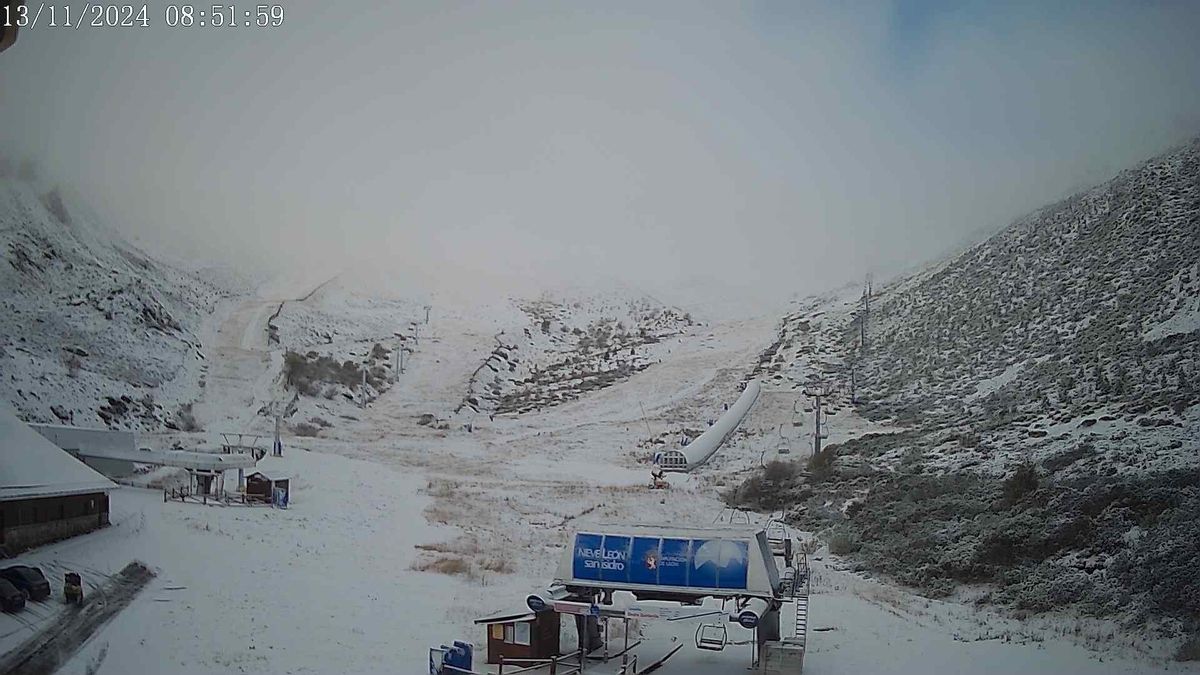 Cebolledo en la estación de esquí de San Isidro.