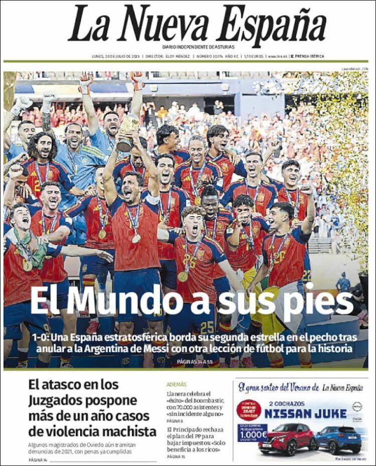 Las lágrimas de Messi y el título de España, en las tapas de los diarios del mundo