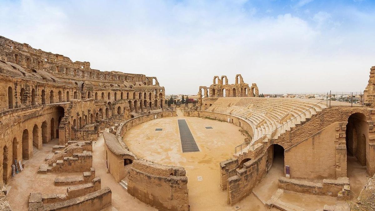 El anfiteatro de El Djem, en Túnez.