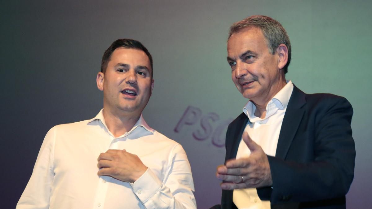Javier Alfonso Cendón junto a José Luis Rodríguez Zapatero.