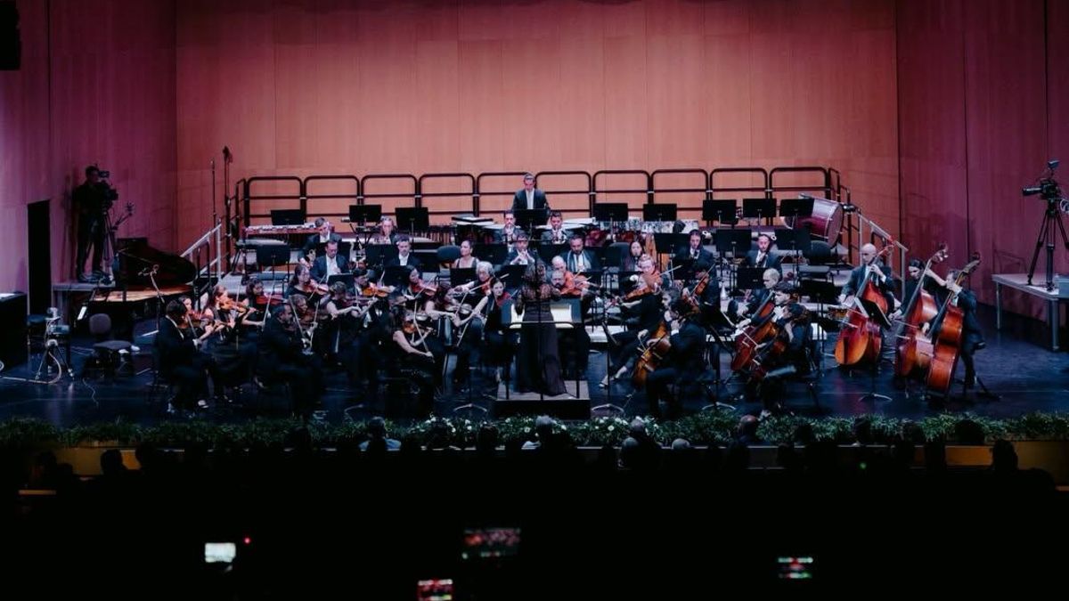 La Orquesta Sinfónica Isla de La Palma,   este martes, el Auditorio Insular Tomás Cabrera Martín, en Los  Llanos de Aridane.