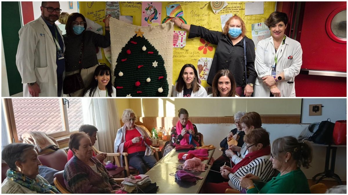 Un ejército de ganchillo: 89 mujeres de Villaquilambre tejen regalos de Navidad para los pacientes del Hospital de León