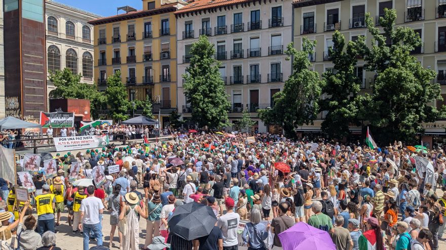 Hundreds of people concentrate in Madrid to claim peace in Gaza: "It is not a war, it is a genocide"