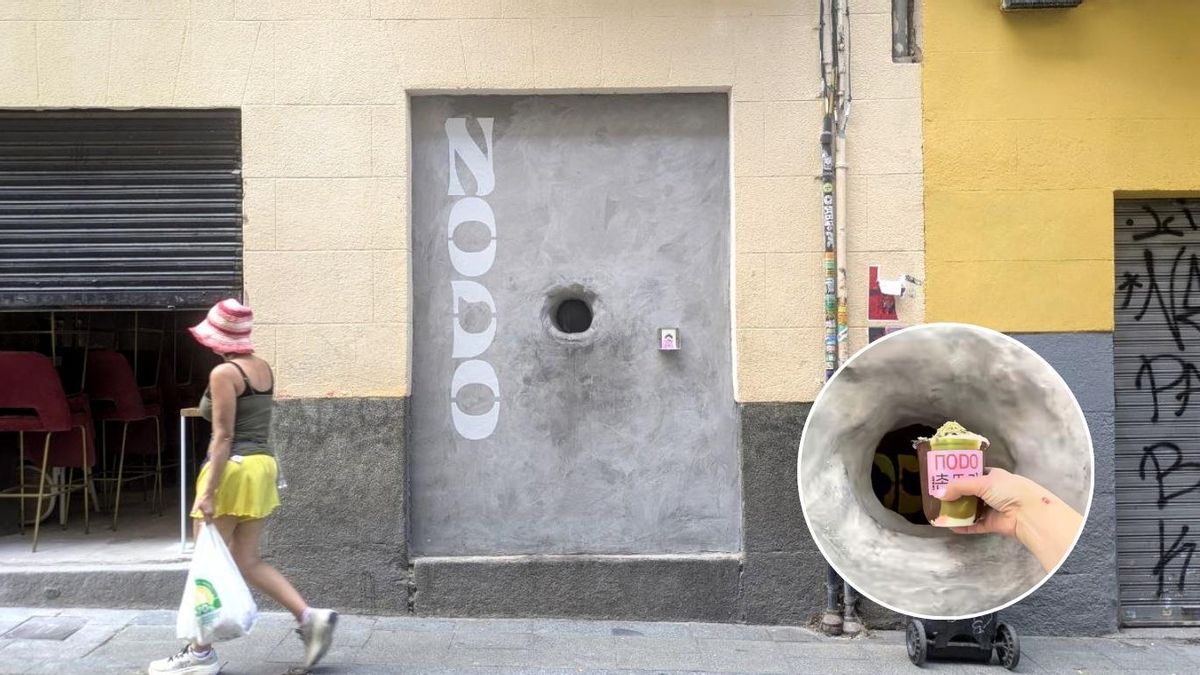 La antigua pastelería de Malasaña que se ha vuelto un extraño negocio tapiado: "Solo ves una mano sacando tu helado"