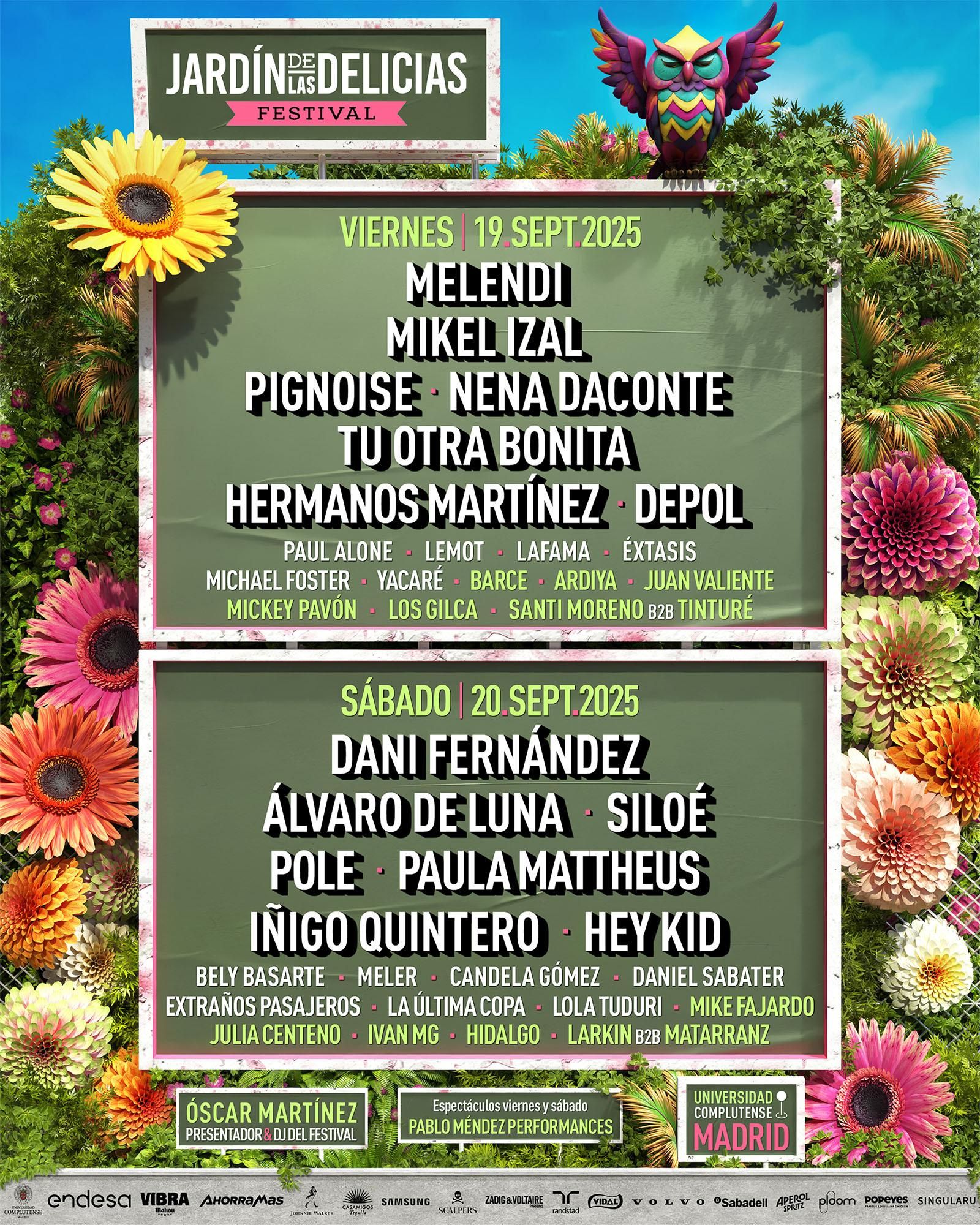Cartel del festival 'Jardín de las Delicias'