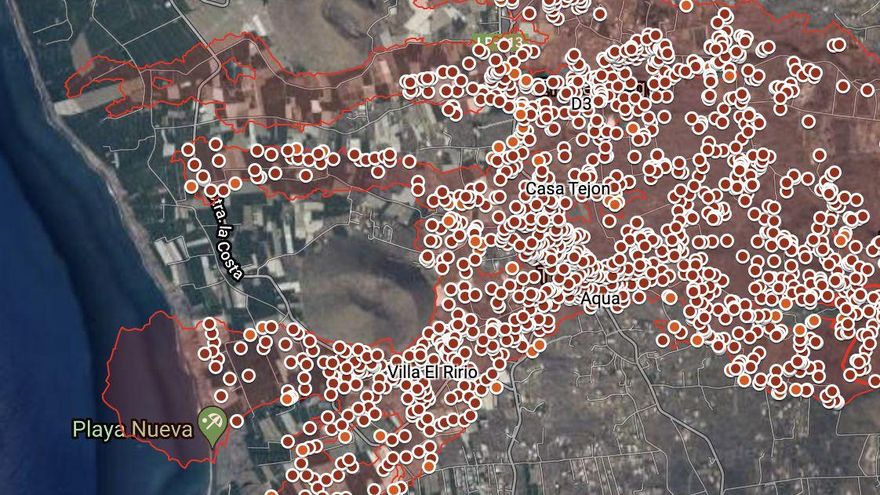 La erupción arrasa ya 889 hectáreas y destruye 2.129 edificaciones, según la última medición de Copernicus