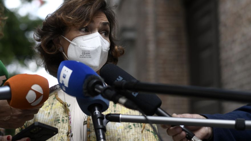 La vicepresidenta primera del Gobierno, ministra de la Presidencia, Relaciones con las Cortes y Memoria Democrática, Carmen Calvo