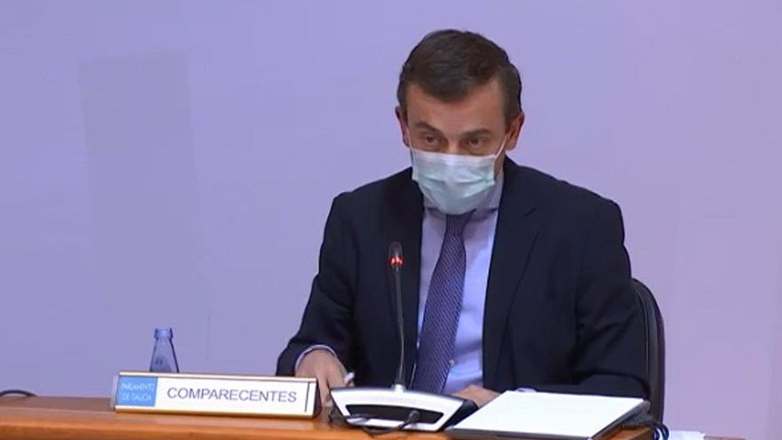 José Luis Gavela, durante su comparecencia en el Parlamento de Galicia