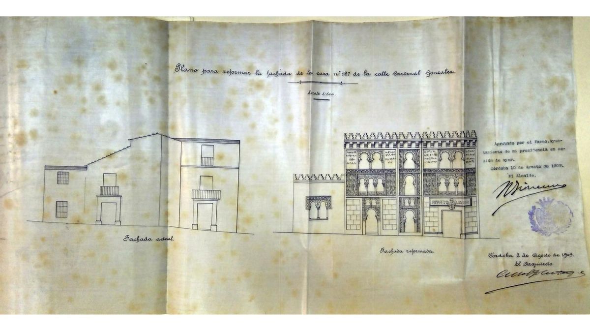 Planos originales del edificio donde se ubica el estudio Garzón.