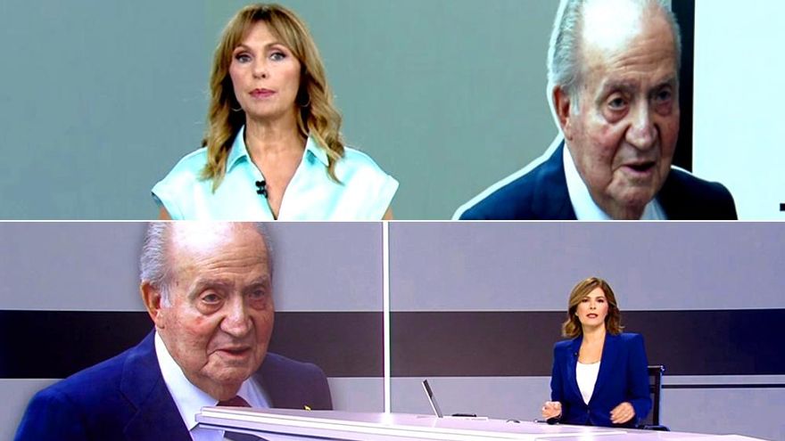 El Telediario de TVE también informó de las fotos del rey emérito Juan Carlos con Bárbara Rey