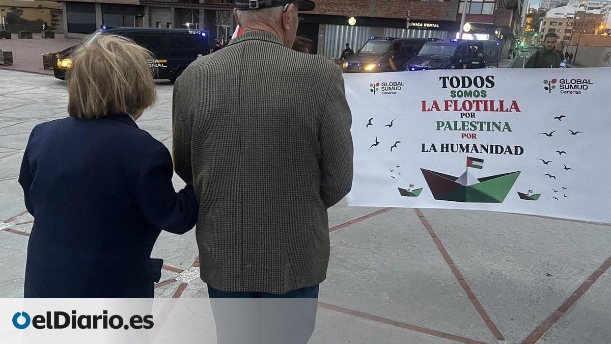 Cientos de personas marchan en Las Canteras para “no dejar de hablar de Gaza 