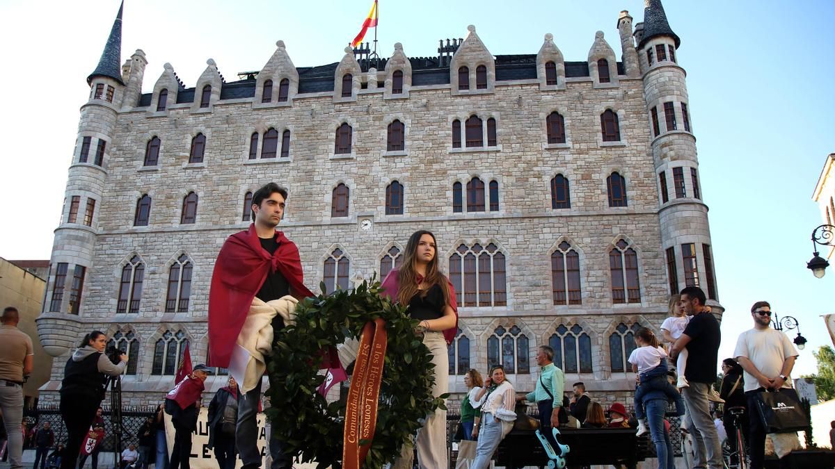 Concentración en Botines en honor a los leoneses sublevados contra Napoleón.