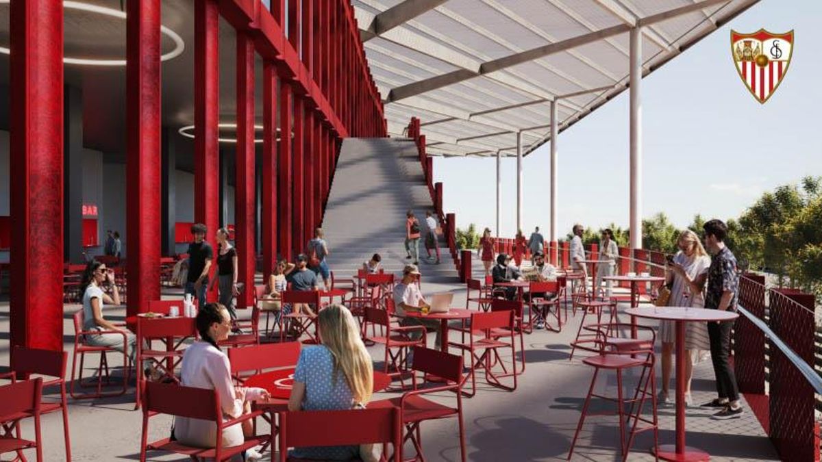 Zonas de restauración en el mismo exterior del estadio.