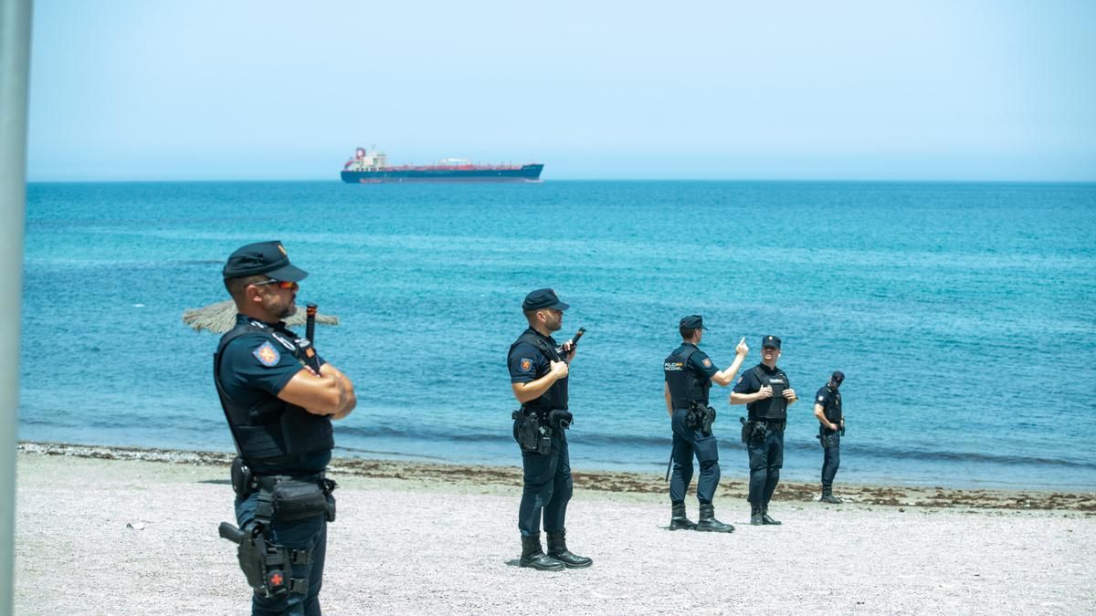 Policía Nacional desplegada en Ceuta
