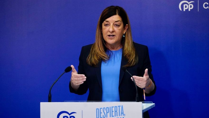 La candidata del PP a la Presidencia de Cantabria, María José Sáenz de Buruaga