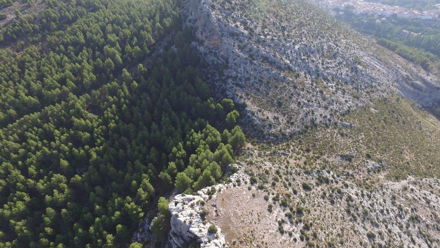 Imagen captada por dron en campañas arqueológicas anteriores en la Sierra del Segura