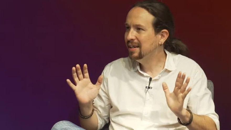 Iglesias, durante la entrevista con El Salto