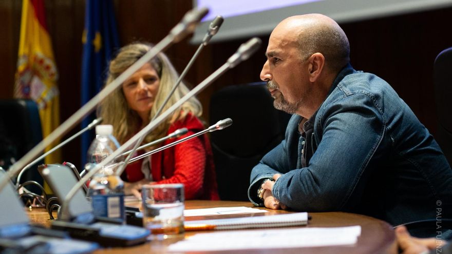Andrés, durante el encuentro internacional 'Housing First como solución al sinhogarismo en España'.