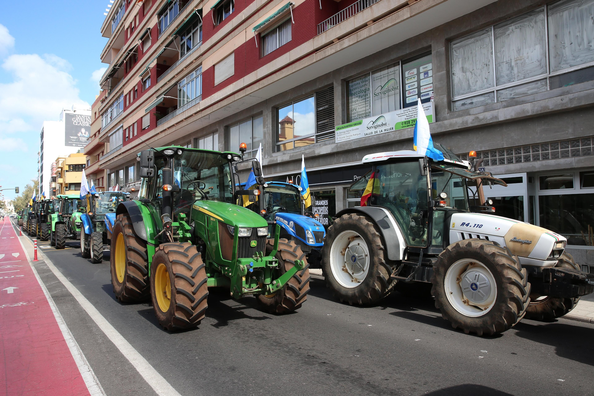 Así se vivió la protesta de agricultores y ganaderos en Gran Canaria