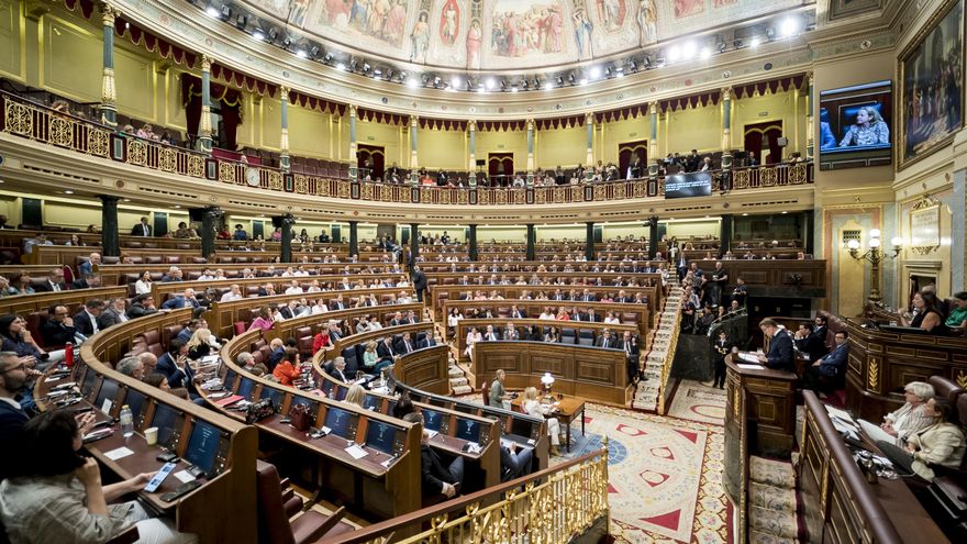 Archivo - Vista del Hemiciclo del Congreso de los Diputados durante la primera sesión del debate de investidura del líder del PP, en el Congreso de los Diputados, a 26 de septiembre de 2023, en Madrid (España). El presidente del PP, Alberto Núñez Feijóo,