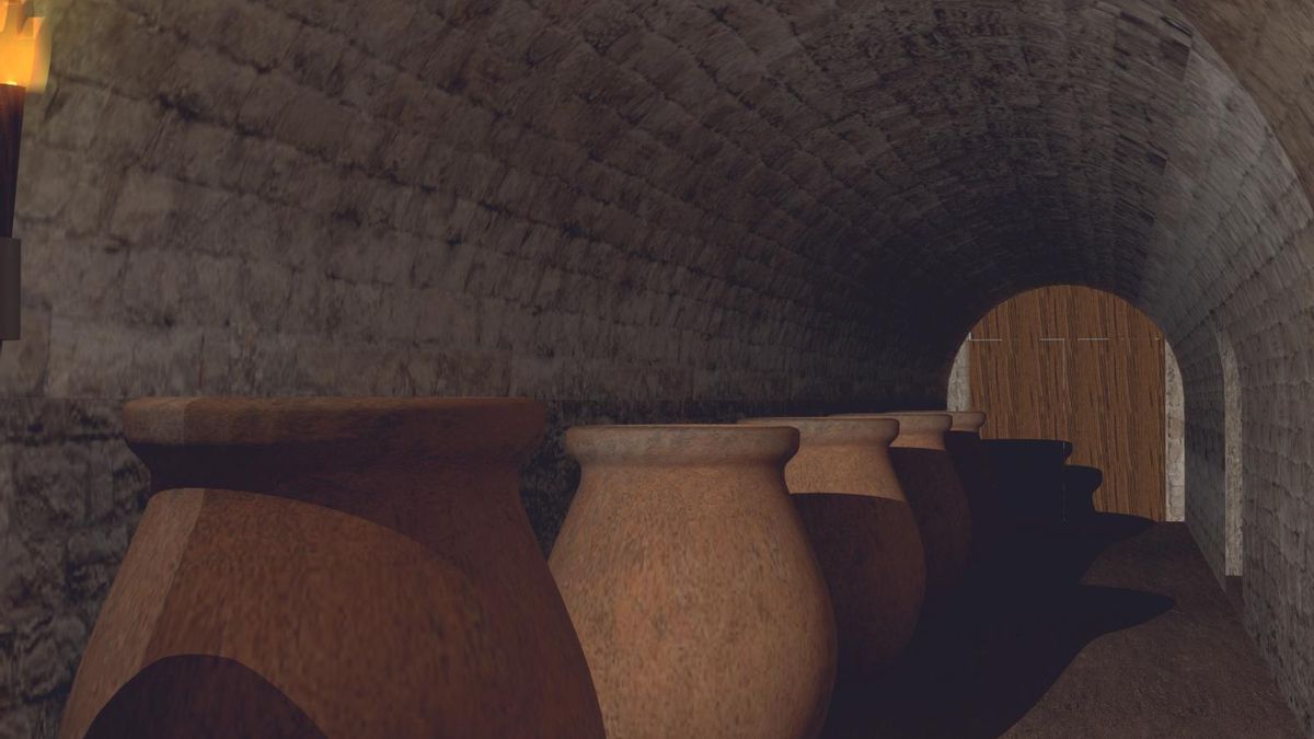 Las tinajas en los sótanos de la factoría