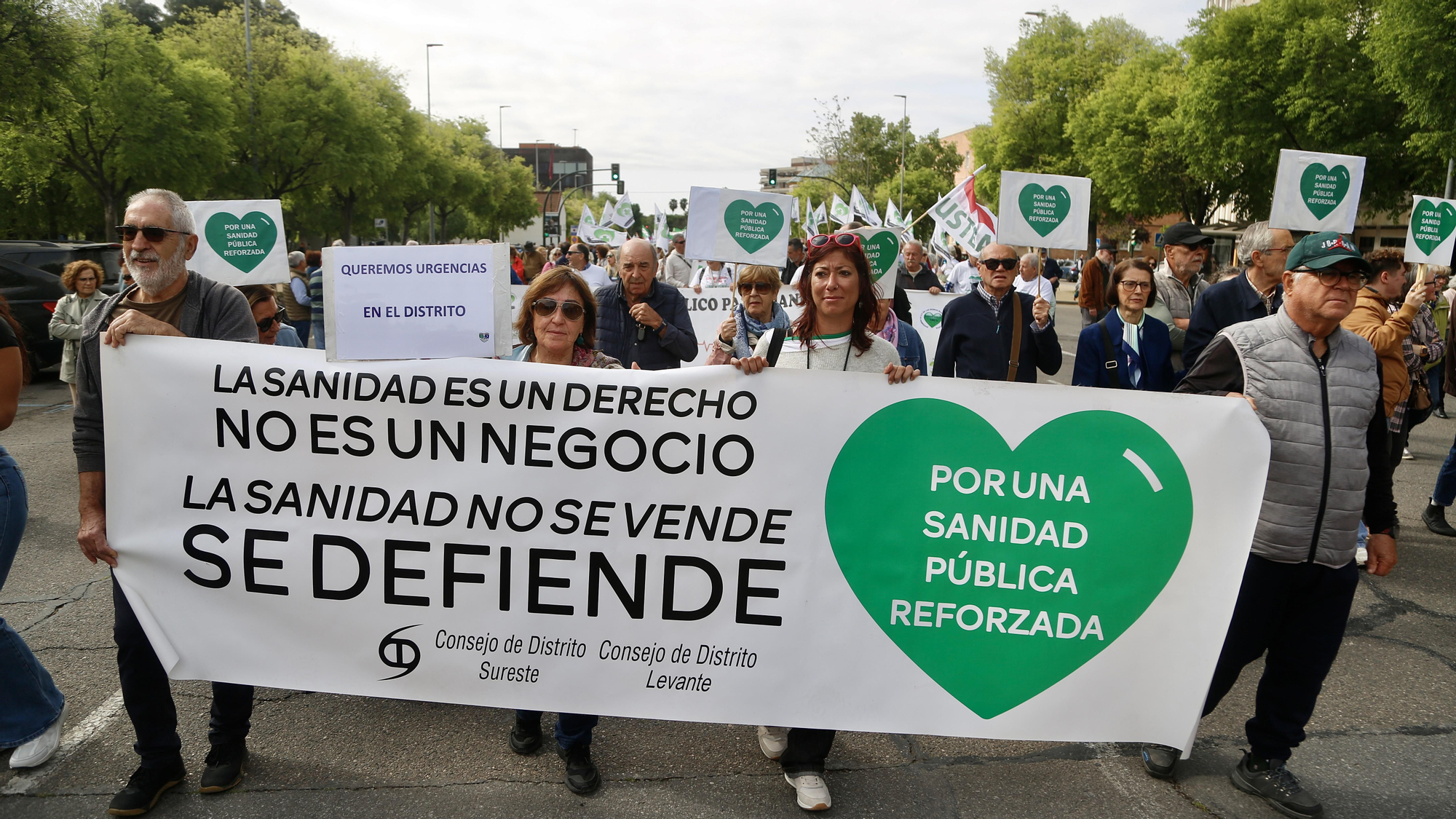 Manifestación de las Mareas Blancas por la sanidad pública