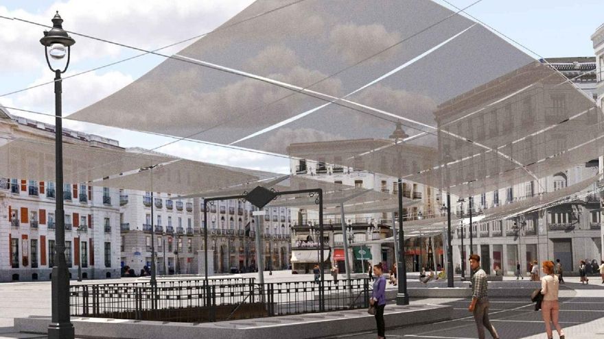 Los toldos de Sol costarán un millón de euros más de lo previsto porque hace falta lastrar los bancos para anclar las telas