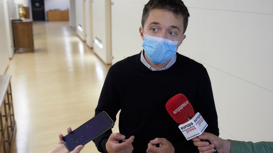 El líder de Más País, Íñigo Errejón, durante una entrevista para Europa Press en el Congreso de los Diputados