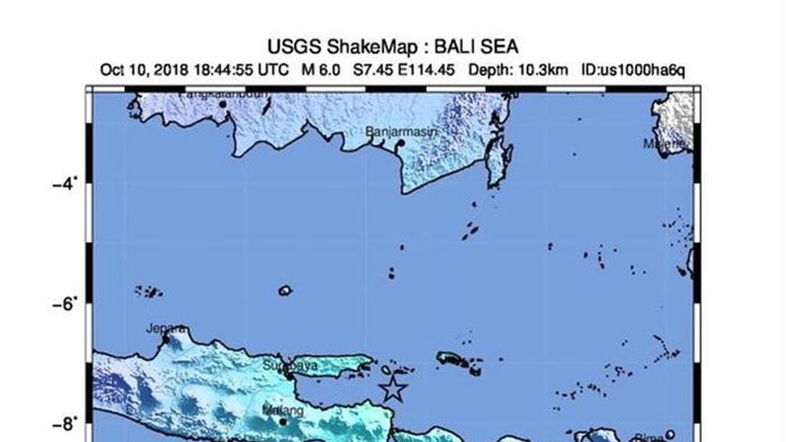 Al menos 3 muertos tras un terremoto de magnitud 6 en Indonesia