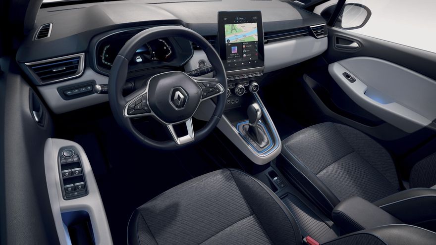 Interior del Renault Clio E-Tech.