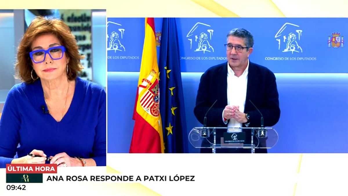 Ana Rosa responde a Patxi López desde 'El programa de AR'