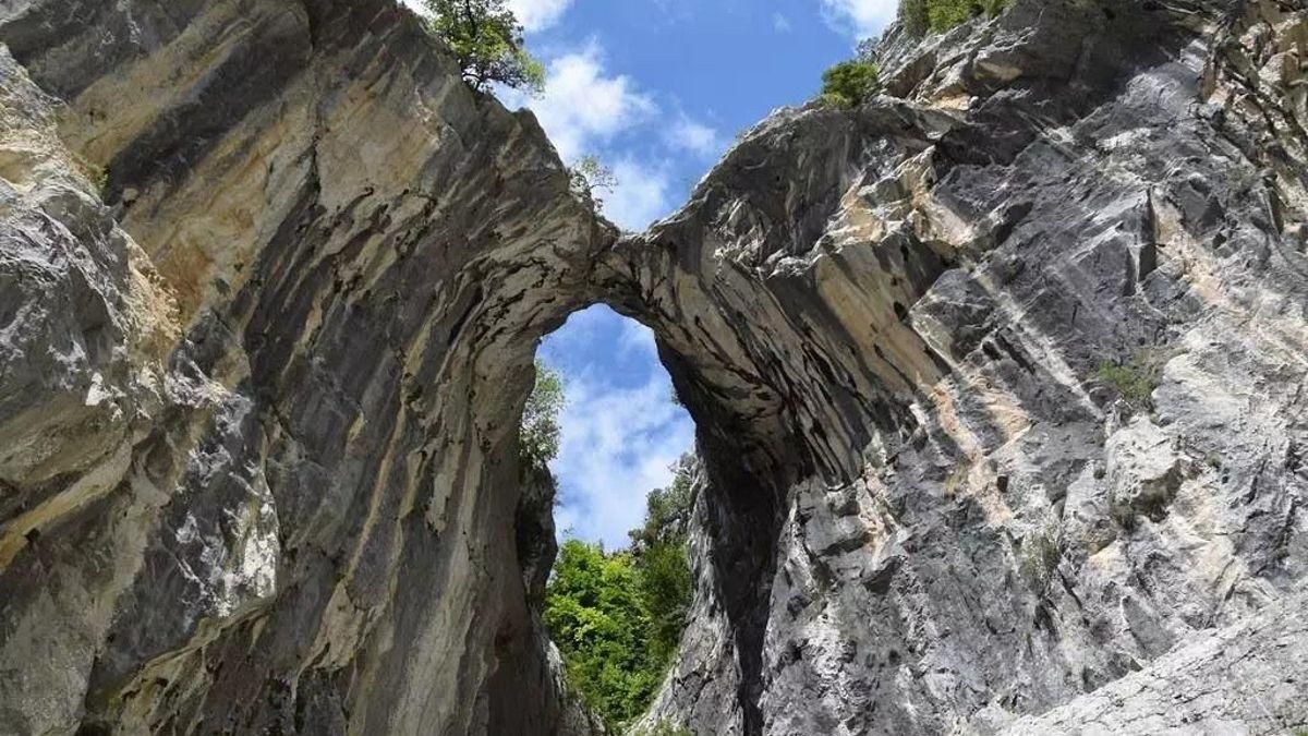Ruta del Cares en contrapicado.