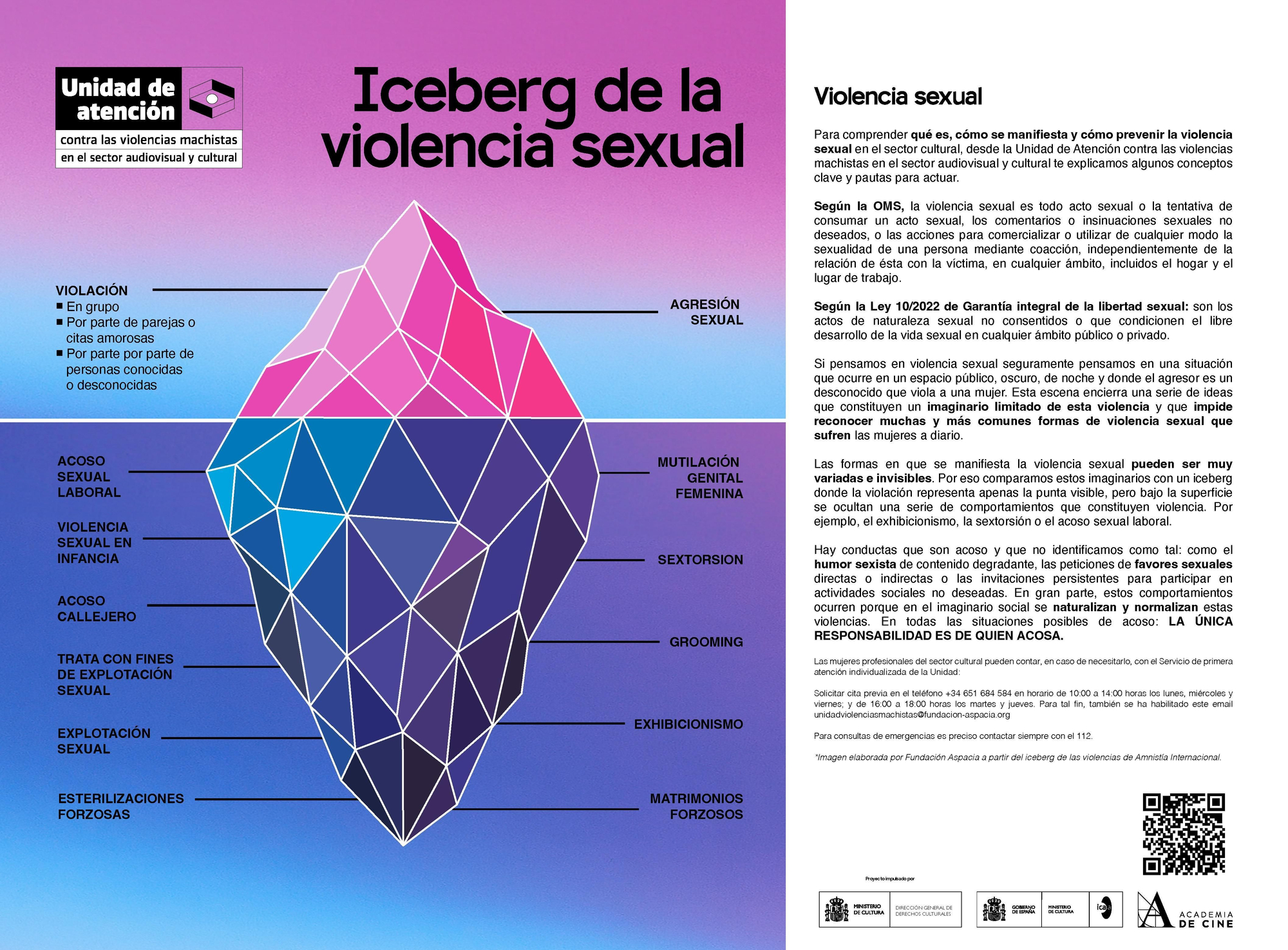 Iceberg de la violencia sexual, incluido en el Protocolo