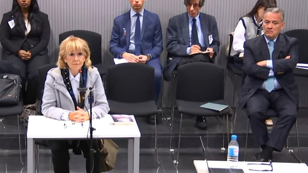 Esperanza Aguirre testificando en el juicio contra Alfredo Prada en la Audiencia Nacional.