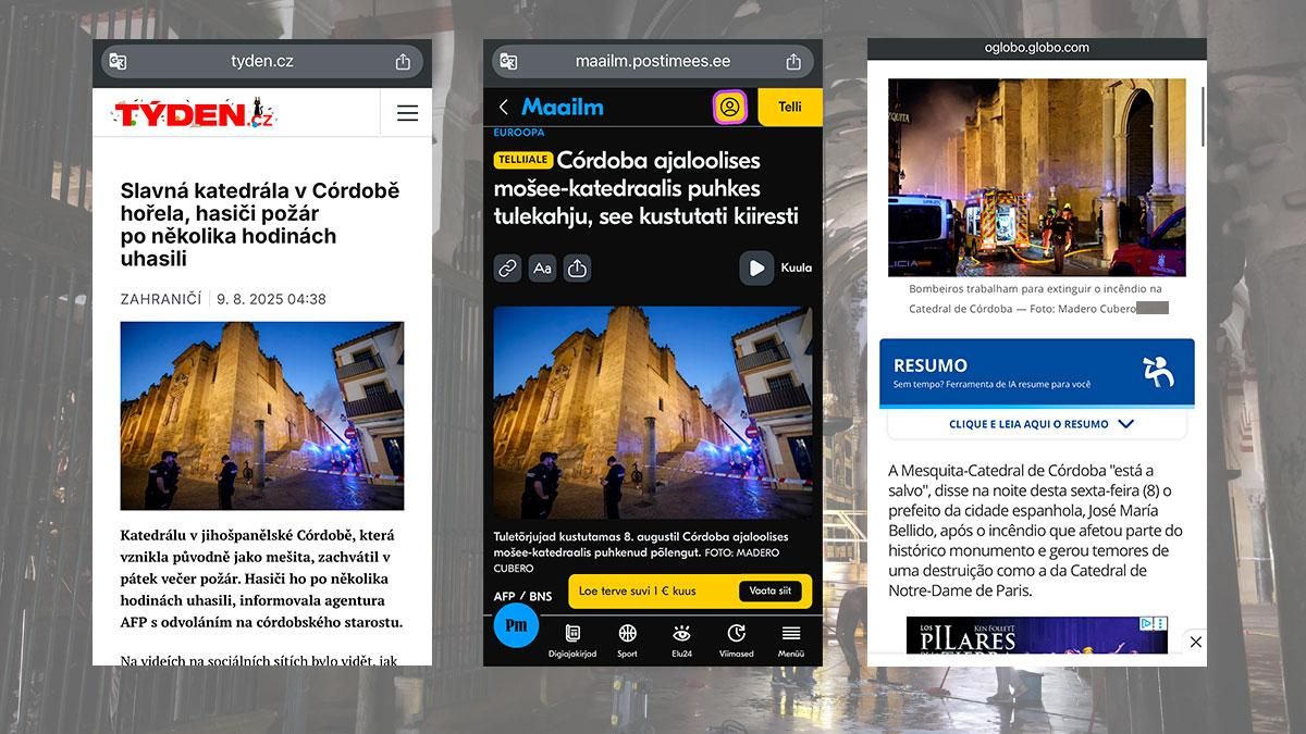 Medios de comunicación se hicieron eco del incendio de la Mezquita a través de Cordópolis