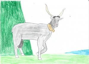 En la imagen, el dibujo que obtuvo el primer premio, realizado por Mónica Rosalía Méndez González.