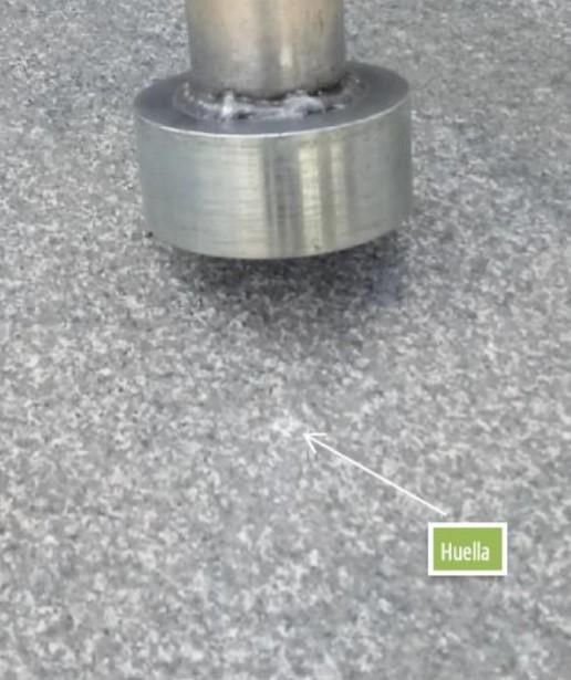 Maza utilizada en los ensayos para probar la hipótesis del desgaste por las herraduras