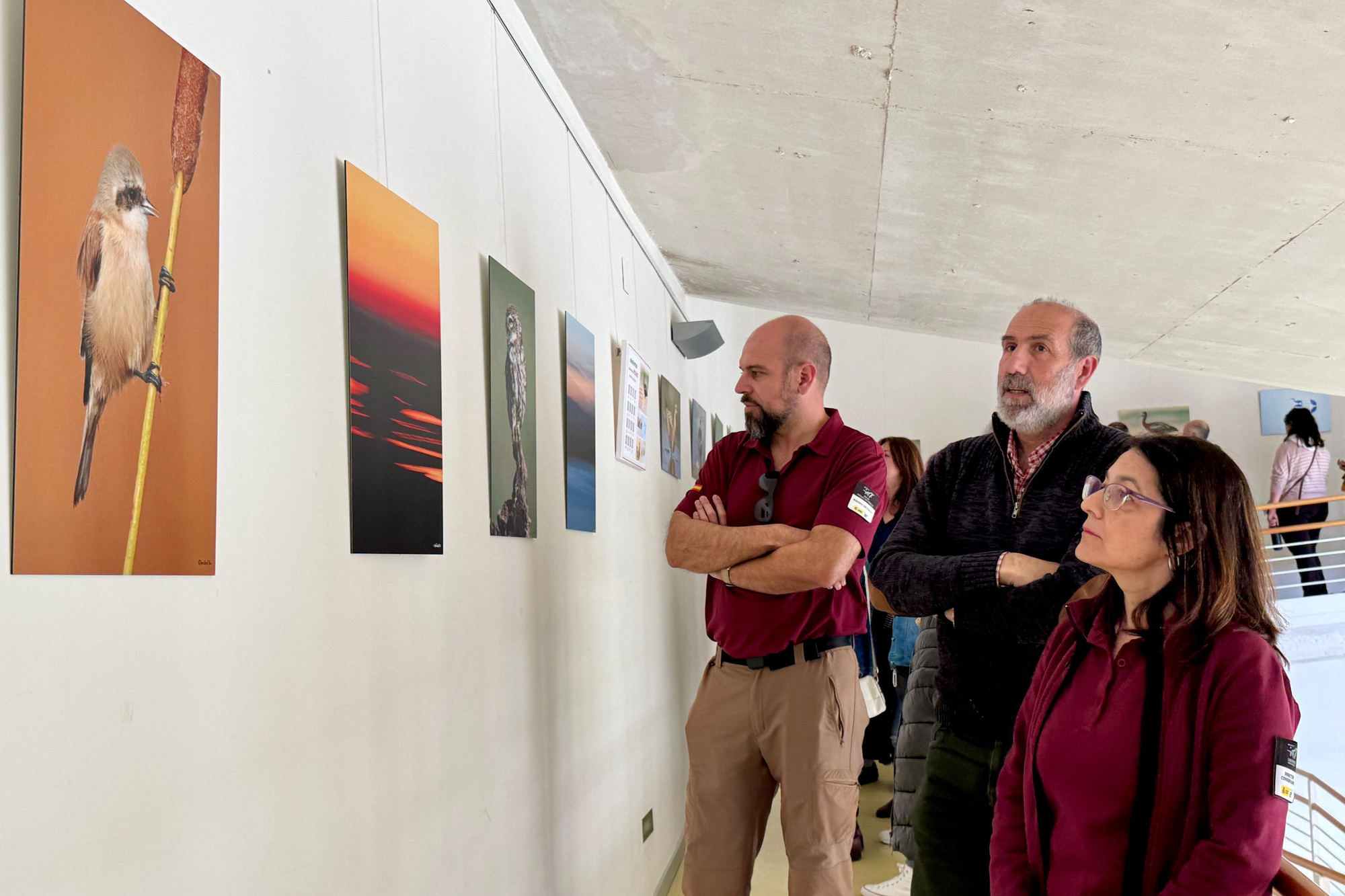 Asistentes a la exposición 'Posados' del Parque Nacional de Cabañeros.