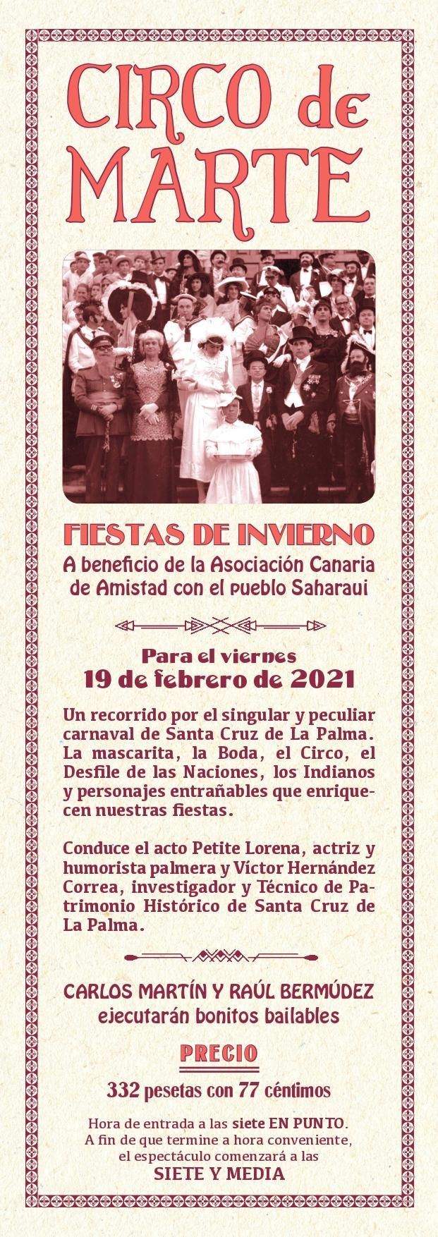 Cartel del espectáculo Fiestas de Invierno.
