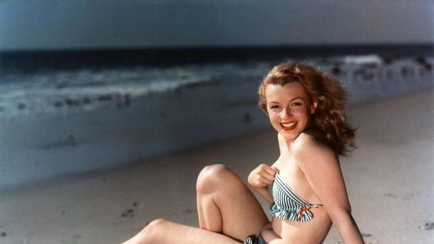 Marilyn Monroe en traje de baño