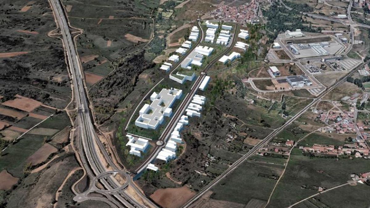 Recreación de la ampliación del Parque Tecnológico de León, junto a Oteruelo y con acceso directo a la LE-30.